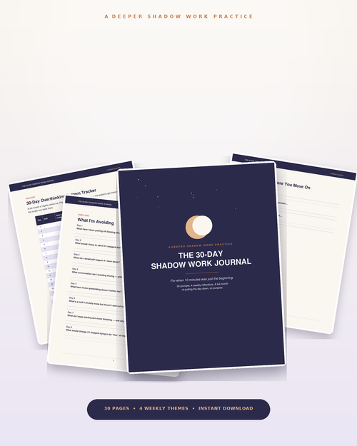 The 30-Day Shadow Work Journal, a printable month of guided nightly prompts